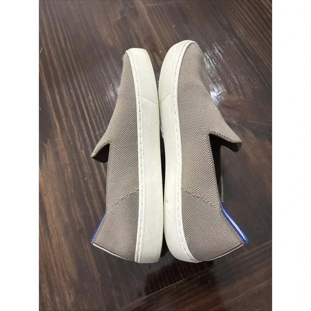 Rothys The Original Slip On Sneaker Sand Tan Knit Shoes Womens Sz 9